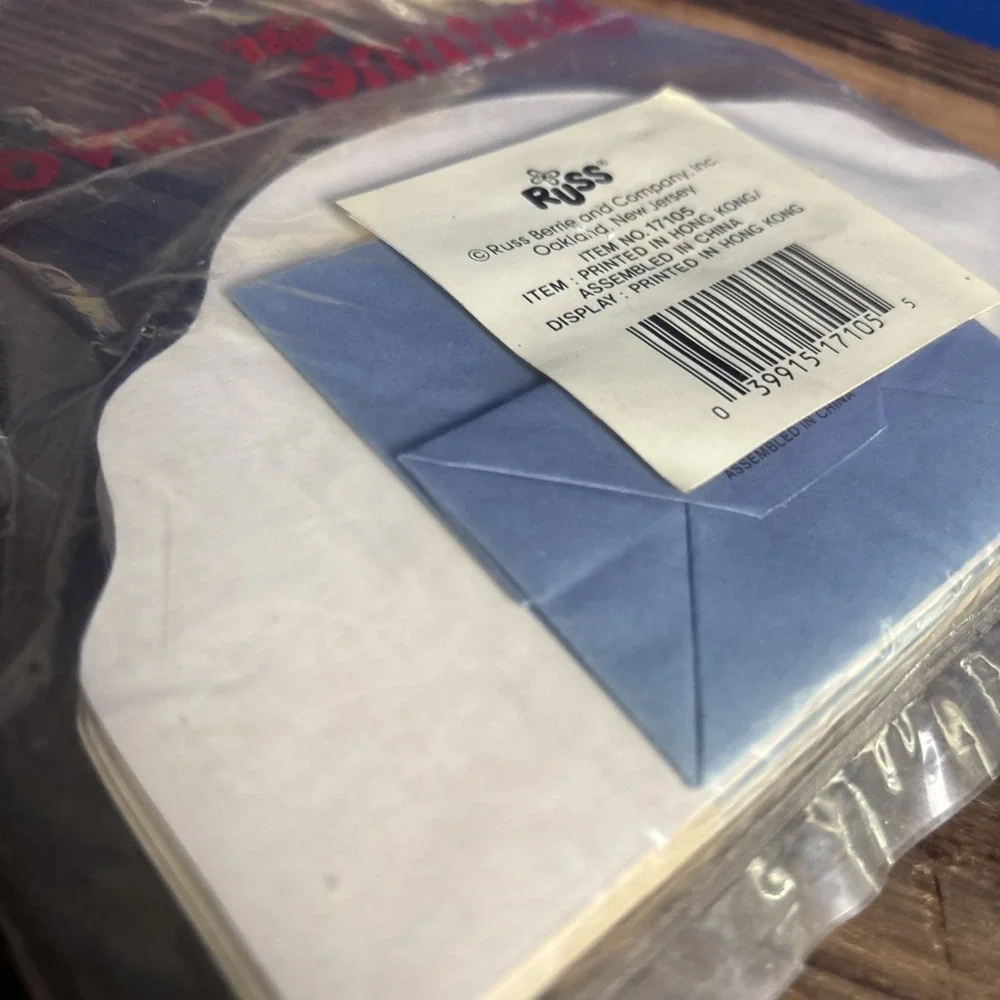 Rare Vintage Russ Birthday Party Favor Mini Bags Attached Cards Sealed 12